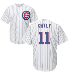 Men's Majestic Chicago Cubs #11 Drew Smyly Replica White Home Cool Base MLB Jersey