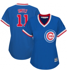 Women's Majestic Chicago Cubs #11 Drew Smyly Replica Royal Blue Cooperstown MLB Jersey