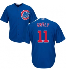 Youth Majestic Chicago Cubs #11 Drew Smyly Replica Royal Blue Alternate Cool Base MLB Jersey