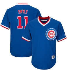 Youth Majestic Chicago Cubs #11 Drew Smyly Replica Royal Blue Cooperstown Cool Base MLB Jersey
