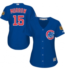 Women's Majestic Chicago Cubs #15 Brandon Morrow Authentic Royal Blue Alternate MLB Jersey