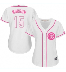 Women's Majestic Chicago Cubs #15 Brandon Morrow Authentic White Fashion MLB Jersey