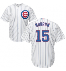 Youth Majestic Chicago Cubs #15 Brandon Morrow Replica White Home Cool Base MLB Jersey