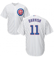 Men's Majestic Chicago Cubs #11 Yu Darvish Replica White Home Cool Base MLB Jersey