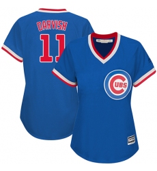 Women's Majestic Chicago Cubs #11 Yu Darvish Replica Royal Blue Cooperstown MLB Jersey