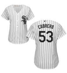 Women's Majestic Chicago White Sox #53 Welington Castillo Replica White Home Cool Base MLB Jersey