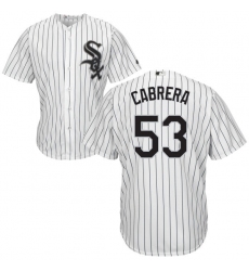 Youth Majestic Chicago White Sox #53 Welington Castillo Replica White Home Cool Base MLB Jersey