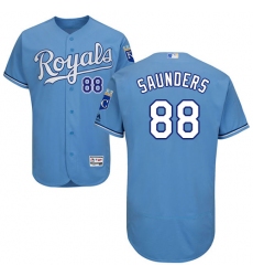 Men's Majestic Kansas City Royals #88 Michael Saunders Light Blue Alternate Flex Base Authentic Collection MLB Jersey