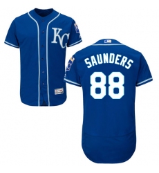 Men's Majestic Kansas City Royals #88 Michael Saunders Royal Blue Alternate Flex Base Authentic Collection MLB Jersey