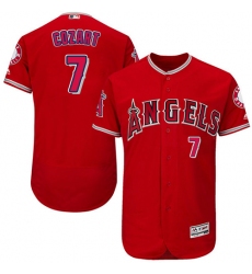 Men's Majestic Los Angeles Angels of Anaheim #7 Zack Cozart Red Alternate Flex Base Authentic Collection MLB Jersey