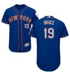 Men's Majestic New York Mets #19 Jay Bruce Royal/Gray Alternate Flex Base Authentic Collection MLB Jersey