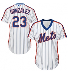Women's Majestic New York Mets #23 Adrian Gonzalez Replica White Alternate Cool Base MLB Jersey