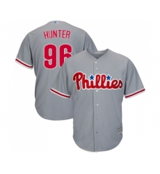 Youth Philadelphia Phillies #96 Tommy Hunter Replica Grey Road Cool Base Baseball Jersey
