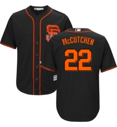 Youth Majestic San Francisco Giants #22 Andrew McCutchen Replica Black Alternate Cool Base MLB Jersey