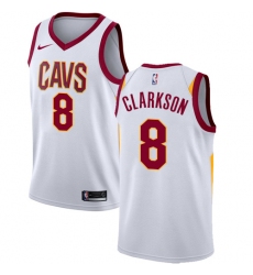 Youth Nike Cleveland Cavaliers #8 Jordan Clarkson Swingman White NBA Jersey - Association Edition