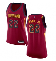 Women's Nike Cleveland Cavaliers #22 Larry Nance Jr. Authentic Maroon NBA Jersey - Icon Edition
