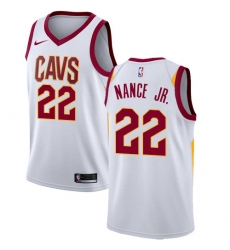 Women's Nike Cleveland Cavaliers #22 Larry Nance Jr. Swingman White NBA Jersey - Association Edition