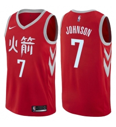 Men's Nike Houston Rockets #7 Joe Johnson Swingman Red NBA Jersey - City Edition