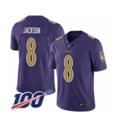 Youth Nike Baltimore Ravens #8 Lamar Jackson Limited Purple Rush Vapor Untouchable 100th Season NFL Jersey Youth Nike Baltimore Ravens #8 Lamar Jackson Limited Purple Rush Vapor Untouchable 100th Season NFL Jersey