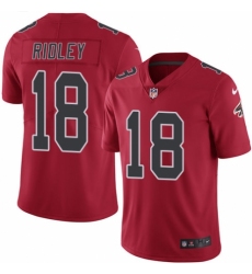 Men's Nike Atlanta Falcons #18 Calvin Ridley Limited Red Rush Vapor Untouchable NFL Jersey