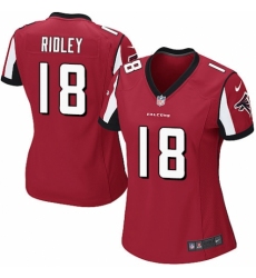 Women's Nike Atlanta Falcons #18 Calvin Ridley Game Red Team Color NFL Jersey