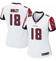 Women's Nike Atlanta Falcons #18 Calvin Ridley Game White NFL Jersey