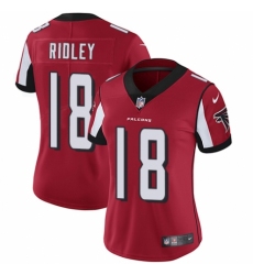 Women's Nike Atlanta Falcons #18 Calvin Ridley Red Team Color Vapor Untouchable Elite Player NFL Jersey