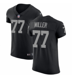 Men's Nike Oakland Raiders #77 Kolton Miller Black Team Color Vapor Untouchable Elite Player NFL Jersey