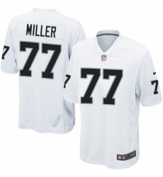 Men's Nike Oakland Raiders #77 Kolton Miller Game White NFL Jersey