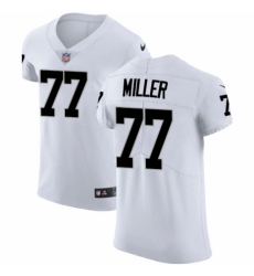 Men's Nike Oakland Raiders #77 Kolton Miller White Vapor Untouchable Elite Player NFL Jersey