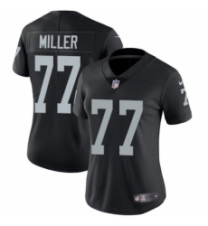 Women's Nike Oakland Raiders #77 Kolton Miller Game Black Team Color NFL Jersey