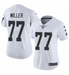 Women's Nike Oakland Raiders #77 Kolton Miller Game White NFL Jersey