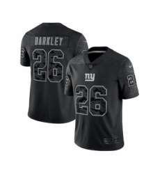 Men's New York Giants #26 Saquon Barkley Black Reflective Limited Stitched Football Jersey