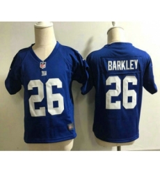Toddler New York Giants #26 Saquon Barkley Royal Blue Team Color Stitched NFL Nike Game Jersey