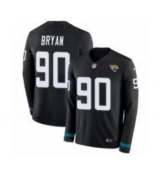 Youth Nike Jacksonville Jaguars #90 Taven Bryan Limited Black Therma Long Sleeve NFL Jersey