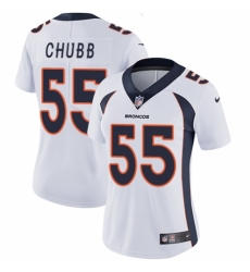 Women's Nike Denver Broncos #55 Bradley Chubb White Vapor Untouchable Elite Player NFL Jersey