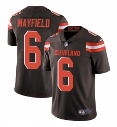 Youth Nike Cleveland Browns #6 Baker Mayfield Brown Team Color Vapor Untouchable Elite Player NFL Jersey