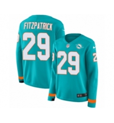 Women's Nike Miami Dolphins #29 Minkah Fitzpatrick Limited Aqua Therma Long Sleeve NFL Jersey