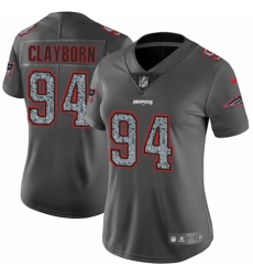 Women's Nike New England Patriots #94 Adrian Clayborn Gray Static Vapor Untouchable Limited NFL Jersey