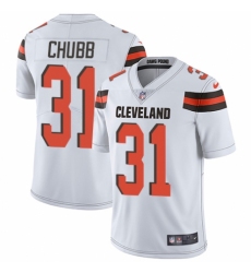 Youth Nike Cleveland Browns #31 Nick Chubb White Vapor Untouchable Elite Player NFL Jersey