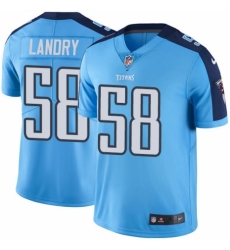 Men's Nike Tennessee Titans #58 Harold Landry Elite Light Blue Rush Vapor Untouchable NFL Jersey