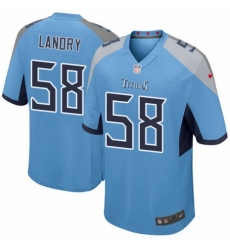 Men's Nike Tennessee Titans #58 Harold Landry Game Light Blue Alternate NFL Jersey