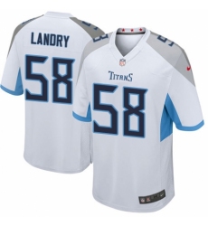 Men's Nike Tennessee Titans #58 Harold Landry Game White NFL Jersey
