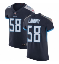 Men's Nike Tennessee Titans #58 Harold Landry Navy Blue Team Color Vapor Untouchable Elite Player NFL Jersey