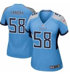 Women's Nike Tennessee Titans #58 Harold Landry Game Light Blue Alternate NFL Jersey