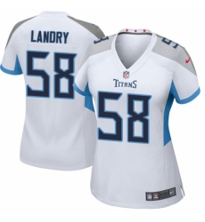 Women's Nike Tennessee Titans #58 Harold Landry Game White NFL Jersey