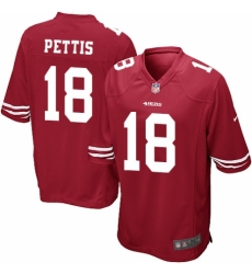 Men's Nike San Francisco 49ers #18 Dante Pettis Game Red Team Color NFL Jersey