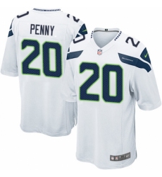 Men's Nike Seattle Seahawks #20 Rashaad Penny Game White NFL Jersey