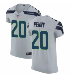 Men's Nike Seattle Seahawks #20 Rashaad Penny Grey Alternate Vapor Untouchable Elite Player NFL Jersey