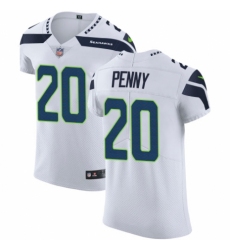 Men's Nike Seattle Seahawks #20 Rashaad Penny White Vapor Untouchable Elite Player NFL Jersey